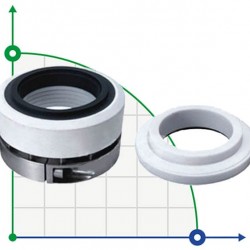 Uszczelnienie pompy R-HG212 130, PTFE/CER, PTFE, 316