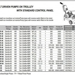 Pompa woskowa wirnikowa LIVERANI GR MINOR 40+BY-PASS NR TF(A) 1,5kW, 300obr./min, 380V napęd pasowy na wózku ze standardowym panelem sterowania