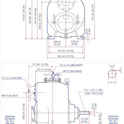 Samozasysająca pompa do wiercenia P-4, 36/163, 22 kW, bez silnika