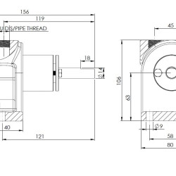 Pompa zębata do detergentów Kupar KIPK 3/8 cala, 0,012-0,175 m3/h