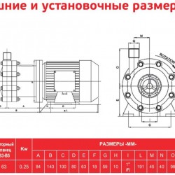 ADM 6 PVDF/TF/0.35HP/2800RPM pompa ze sprzęgłem magnetycznym