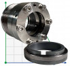 Wysokotemperaturowe uszczelnienie mechaniczne do pompy Sulzer A R-650 35, SIC/SIC, GRAPHITE, AM350/316