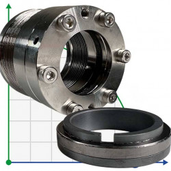 Wysokotemperaturowe uszczelnienie mechaniczne do pompy Sulzer A R-650 35, SIC/SIC, GRAPHITE, AM350/316