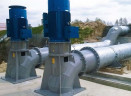 Osiowa pompa śmigłowa EVN 30A-2/30-1500/2.5 V01 z silnikiem, m3/h 30 kW