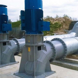 Osiowa pompa śmigłowa EVN 30A-2/30-1500/2.5 V01 z silnikiem, m3/h 30 kW