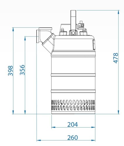 Pompa spustowa Dreno Kappa K150.2.50 m z przełącznikiem