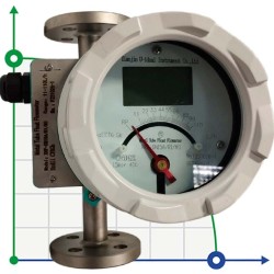 DN15 Przepływomierz ze stali nierdzewnej rotametr LZ PN6 (ciekła mieszanina alkoholi C2H5OH 92%), 11...110 l/h, 4-20mA, Ex, 0,8126g/cm3, 8/30/78°C