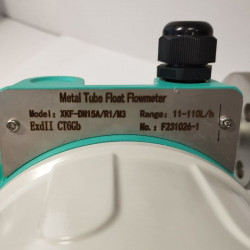 DN15 Przepływomierz ze stali nierdzewnej rotametr LZ PN6 (ciekła mieszanina alkoholi C2H5OH 92%), 11...110 l/h, 4-20mA, Ex, 0,8126g/cm3, 8/30/78°C