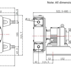 Przemysłowa pompa wężowa JXHIN-20-ABS Plastic-NR-P, 391 l/h, 0,55 kW, 10 bar, 380V