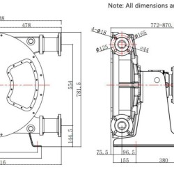 Przemysłowa pompa wężowa JXHIN-50-CI+Titanium-CSM-P, 7.18 m3/h, 4 kW, 16 bar, 380V