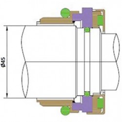 Uszczelnienie pompy FLYGT R-FL.OL 45, TC/TC, VITON