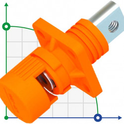 CN12-LSP400A-01-M, 400A, 1500V DC złącze śrubowe z otworem gwintowanym, pomarańczowe