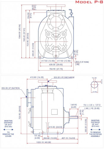Samozasysająca pompa do szlamu P-8, 34/600, 45 kW, bez silnika