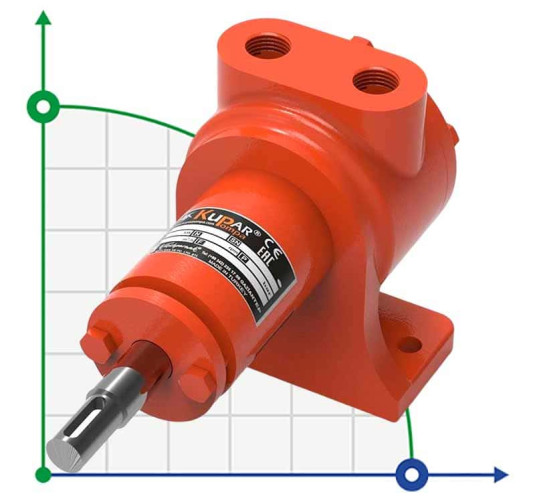 Pompa zębata Kupar KIPK 1/2 cala do oleju roślinnego, 0,06-0,9 m3/h