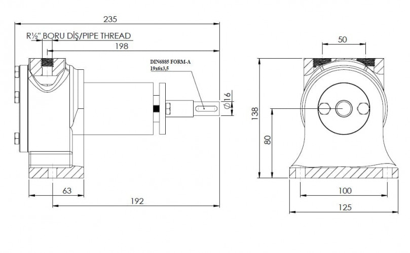 Pompa zębata Kupar KIPK 1/2 cala do oleju roślinnego, 0,06-0,9 m3/h