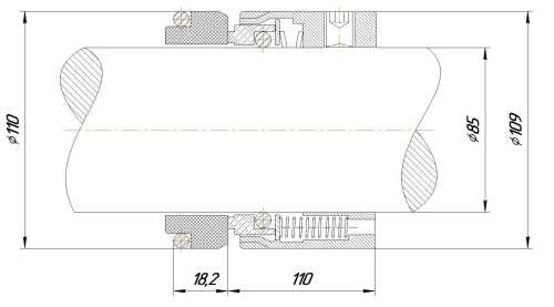 Uszczelnienie mechaniczne R-M7N 85, SIC/SIC, VITON, 304, typ G9 AESSEAL W07DMU, LIDERING LWS10, BURGMANN M7N