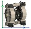 Pneumatyczna pompa membranowa PHOENIX P252 PP HYTREL+PTFE do nadtlenku wodoru, 250 l/min