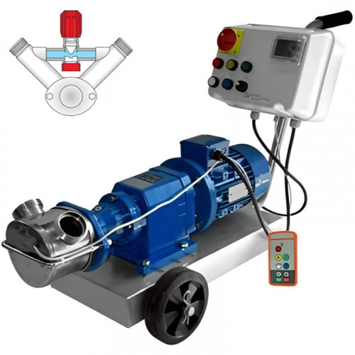 Pompa wirnikowa LIVERANI INV MINOR 40+BY-PASS NR MF 1,87kW, 50-900obr./min, 220V z przetwornicą częstotliwości, sterowanie zdalne (15 m), na wózku