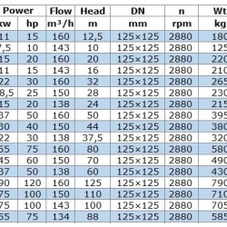 BGW 125-100 (160/12,5), 11kW, 2880 odśrodkowa pompa pozioma