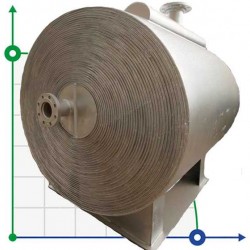 Spawany, niezmontowany spiralny wymiennik ciepła SHE-120S