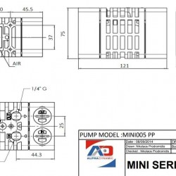 MINI005-P-NT-P-Y  pompa membranowa pneumatyczny