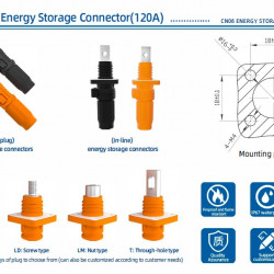 JC-CN06-W-03, 70A, 1000V DC, wtyczka akumulatora 10mm², czarna