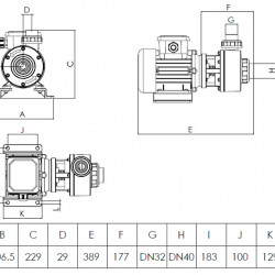 Plastikowa pomDiaPump PA do chemikaliów DiaPump PA1037 PP, 0,37 kW, 3000 obr./min, 380 V