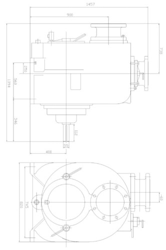 Samozasysająca pompa do szlamu P-12, 43/1270, 92 kW, bez silnika