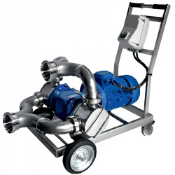 Pompa wirnikowa LIVERANI RID MAXI Double 2Q NR TF 5,5-3,0kW, 470-235obr./min, 380V z przekładnią, na wózku ze standardowym panelem sterowania