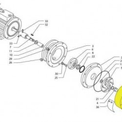 Głowica pompy CF 150/155/160/180, PP