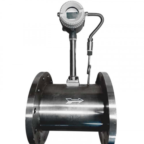 DN200 Pomiar pary technologicznej, przepływomierz wirowy ze stali nierdzewnej LUGB-D PN16 RF kołnierz DIN, 2,84-28,4 t/h, <1,6 MPa, <250°C, 4-20mA, Ex