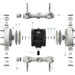 Gniazdo zaworu pompy PVDF MICROBOXER