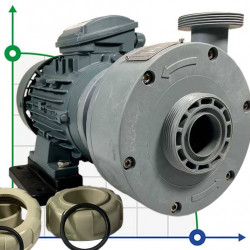 Plastikowa pomDiaPump PA chemiczna do kwasów DiaPump PA2150 PP, 1,5 kW, 3000 obr/min, 380V