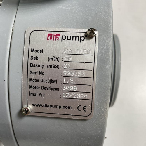 Plastikowa pomDiaPump PA chemiczna do kwasów DiaPump PA2150 PP, 1,5 kW, 3000 obr/min, 380V