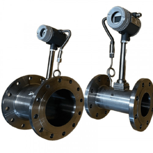DN150 Pomiar pary technologicznej, przepływomierz wirowy ze stali nierdzewnej LUGB-D PN16 RF kołnierz DIN, 1,4-14 t/h, <1,6 MPa, <250°C, 4-20mA, ExdII