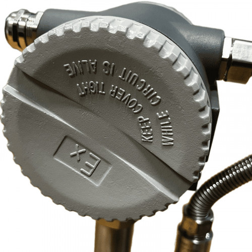 DN150 Pomiar pary technologicznej, przepływomierz wirowy ze stali nierdzewnej LUGB-D PN16 RF kołnierz DIN, 1,4-14 t/h, <1,6 MPa, <250°C, 4-20mA, ExdII