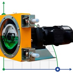 Przemysłowa pompa wężowa JXHIN-20-ABS Plastic-F-NBR-P, 391 l/h, 0,55 kW, 10 bar, 380V