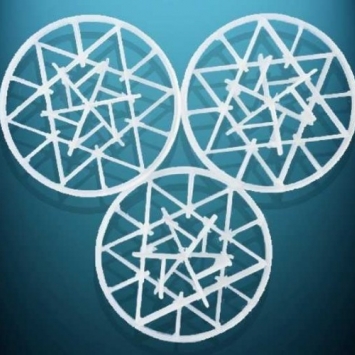 Plastikowe pierścienie Snowflake Ring